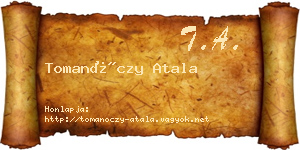 Tomanóczy Atala névjegykártya